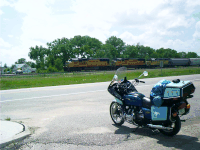 Geraldine and UP Locomotive, Brady, NE
