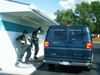 Blues Bros Take Your Order, Polk-A-Dot Drive-In, Braidwood, IL