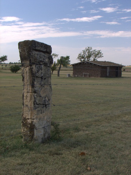 Soddy and Stone Fence Post